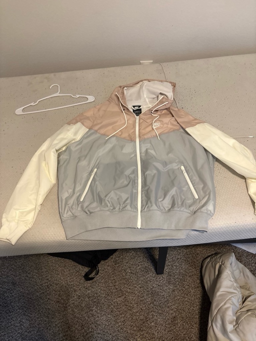 Nike pink white grey windbreaker